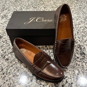 *Given away* J. Crew Brown Leather Slip-On Loafers